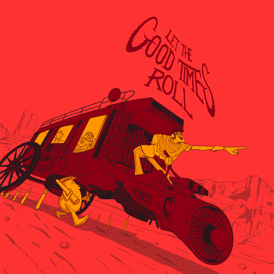 Let the Good Times Roll albumcover band cover illustration lettering merch merchandise music rock