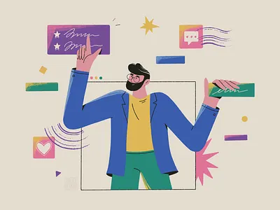 Positioning art artwork character colorful design flat illustration illustrator portfolio