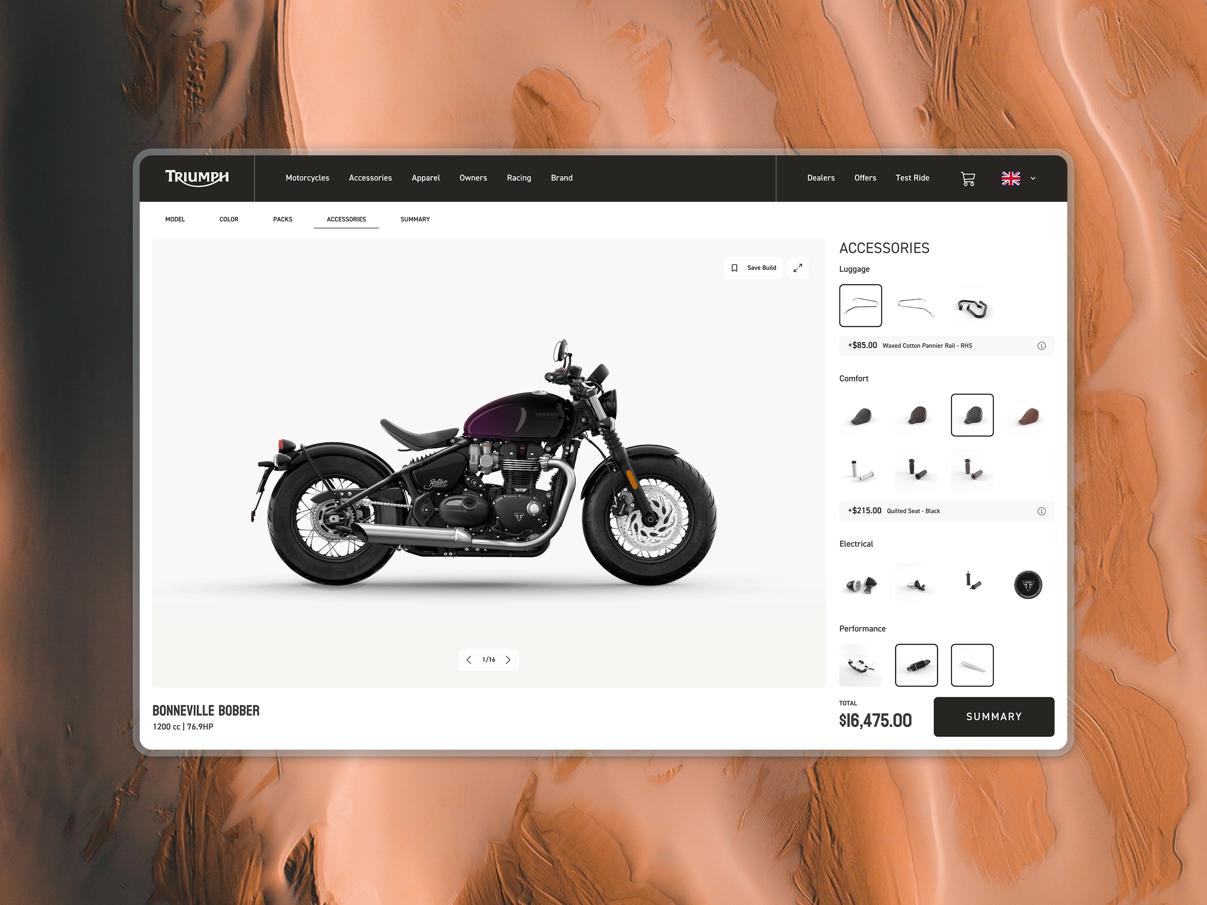 Example of Triumph Motorcycle Concept