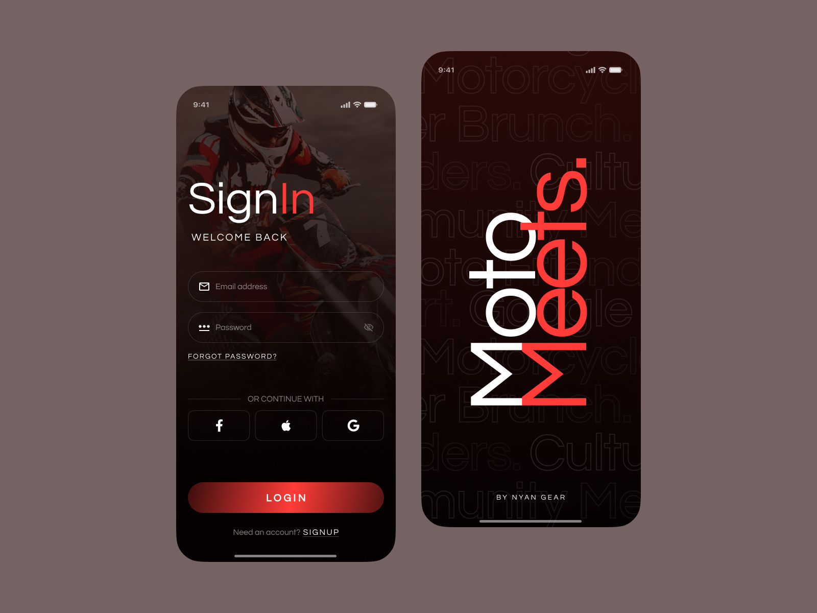 MotoMeet - Riders Social & Meetup Platform - UI/UX Design agency app app ui app ui ux branding creative creative design design agency design studio graphic design imzul design agency landing page minimal mobile app mobile app ui motion graphics rider rider app ui ui ux design