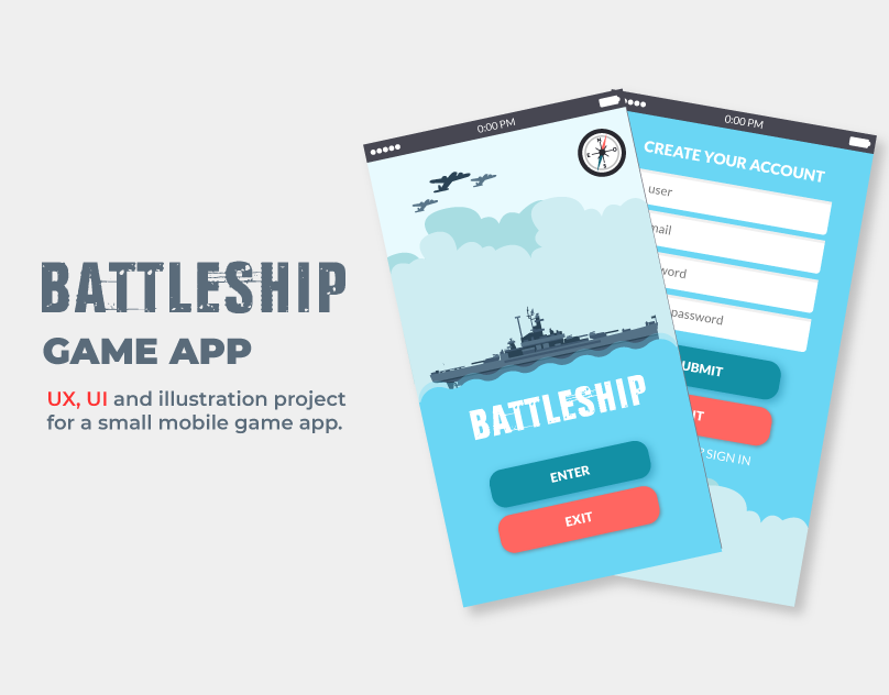 Battleship | App UX/UI app game graphic design mobile app ui user interface ux