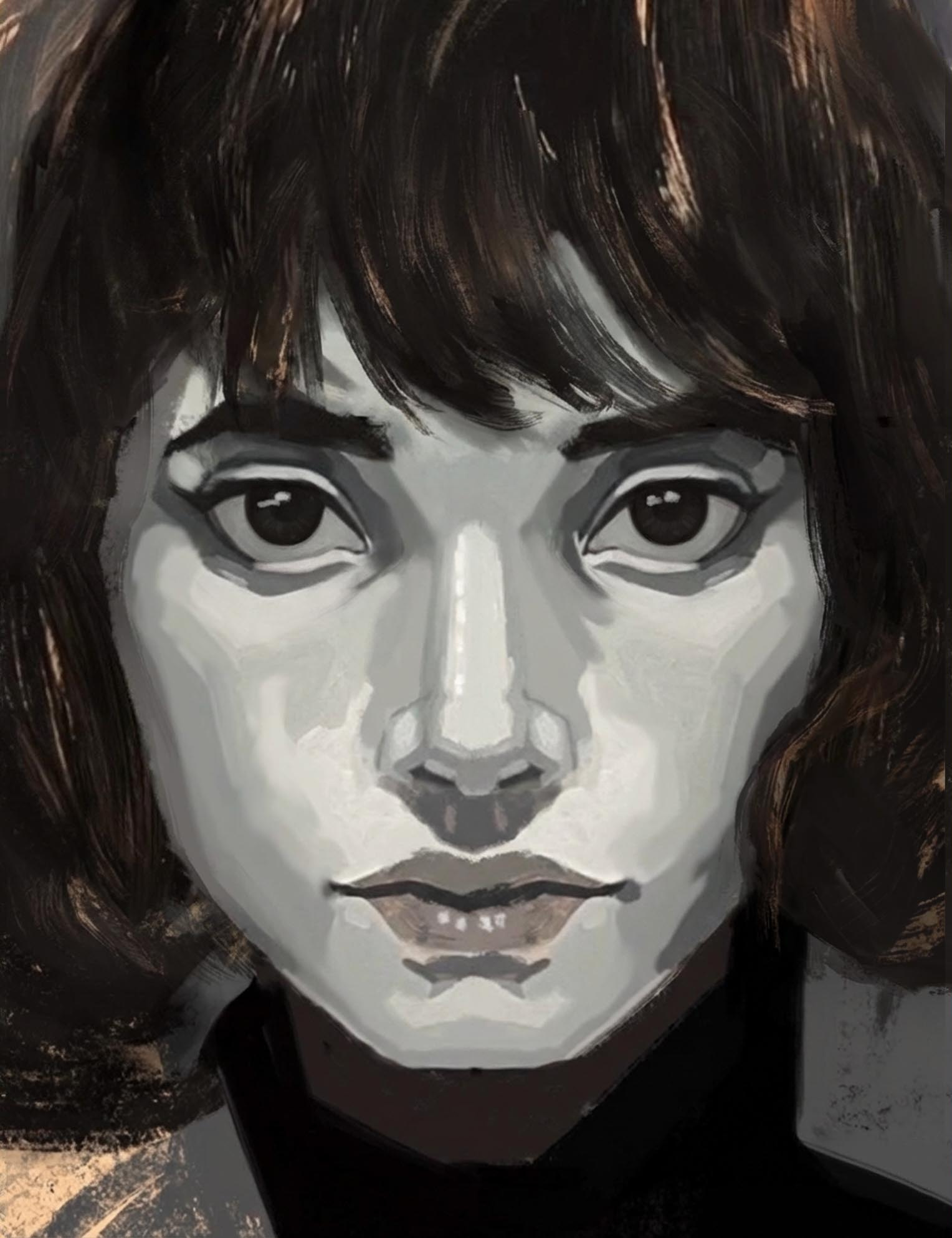 Malagueña digital illustration portrait traditional