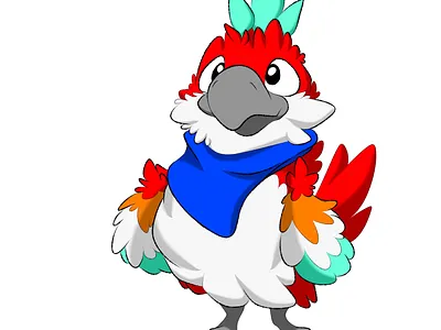 Feather's parrot form bird