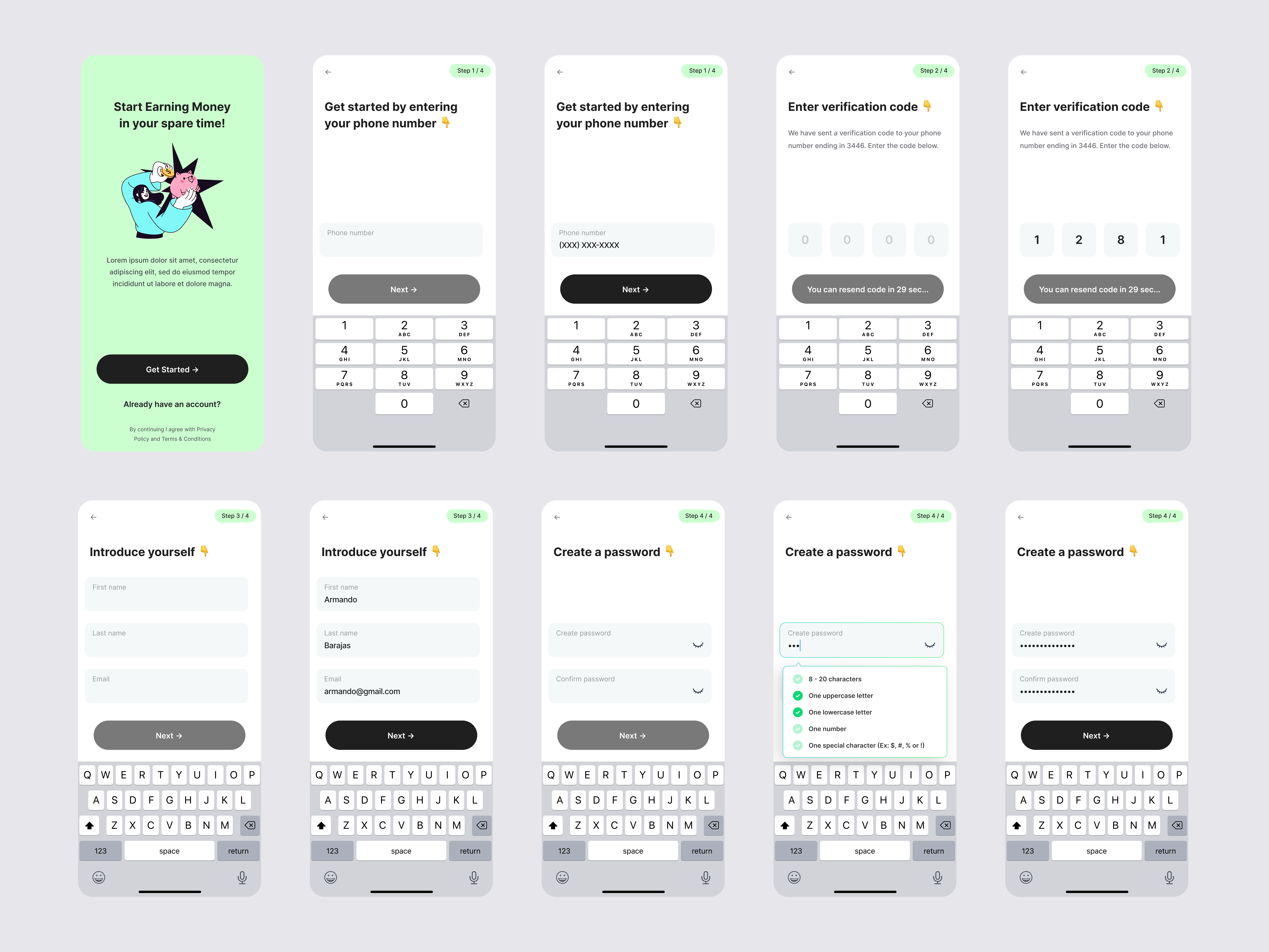 Onboarding Flow UI