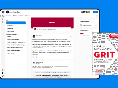 BookClub - Club UI app product ui web