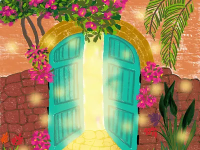 Illustration (Digital)-Magical Doorway digital design digital illustration editorial art illustration