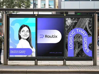 Routix | Print advertising in the logistics industry branding graphic design logistics marketing printed ad