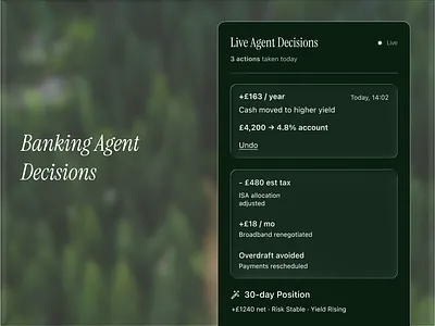 Live Agent Decisions — Banking Co-Pilot UI app app design design ui ui ux design ui design ux