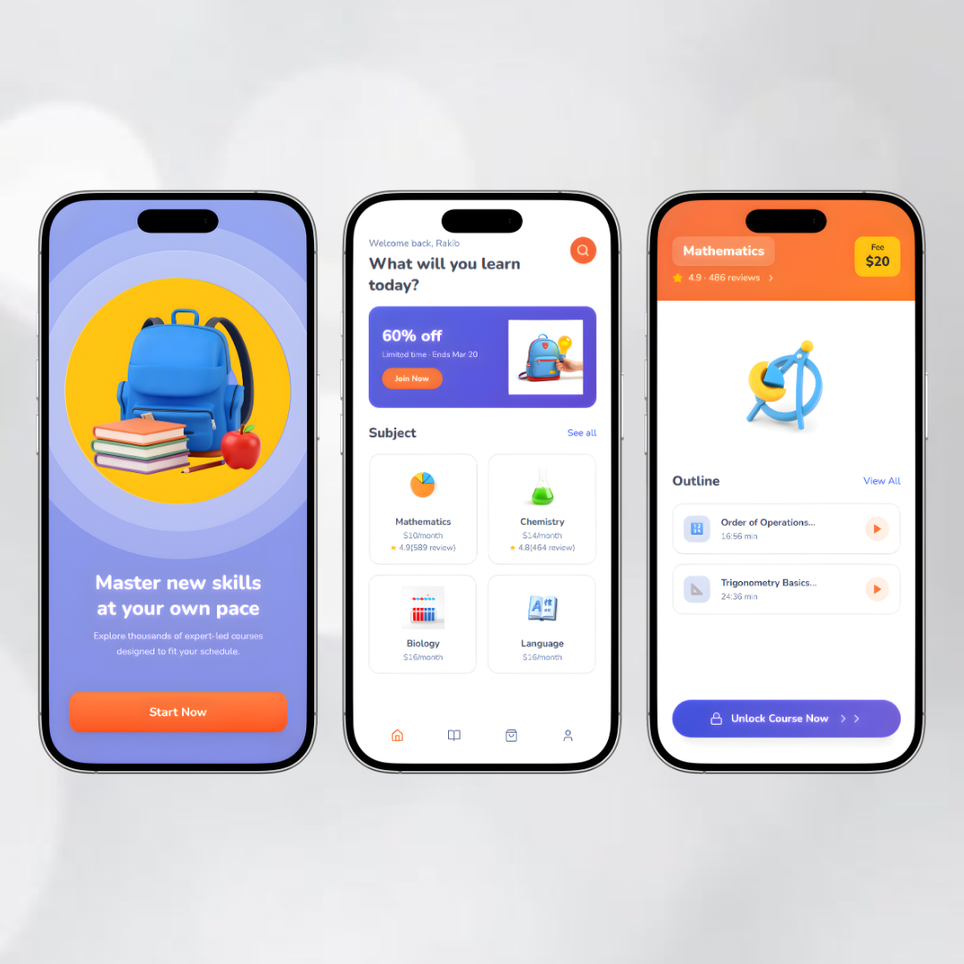 Learn Smarter, Grow Faster 3d animation branding graphic design logo motion graphics ui