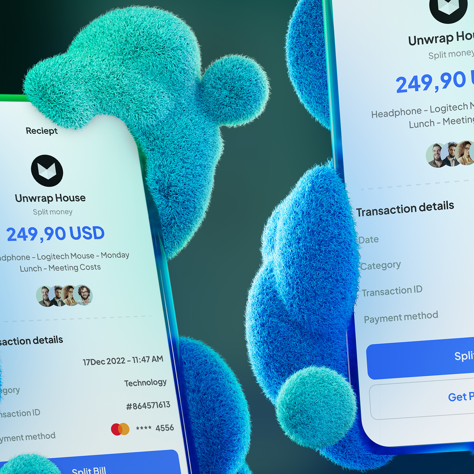 Fluffy Mockup Pack 3d blue branding design fluffy graphic design mockup mockuppack pack ui