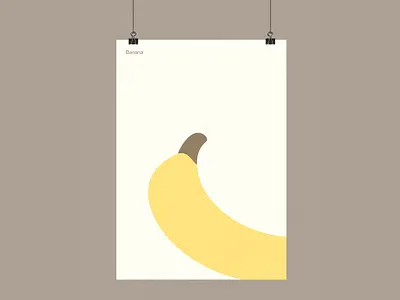 Banana | Illustration Poster fruit graphic design graphics illustration minimal poster shapes simple text typography