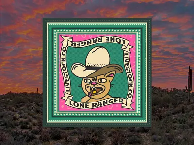 Western Heritage Logo - Cowboy Character Badge Design bandana character badge cowboy heritage branding livestock vintage western logo