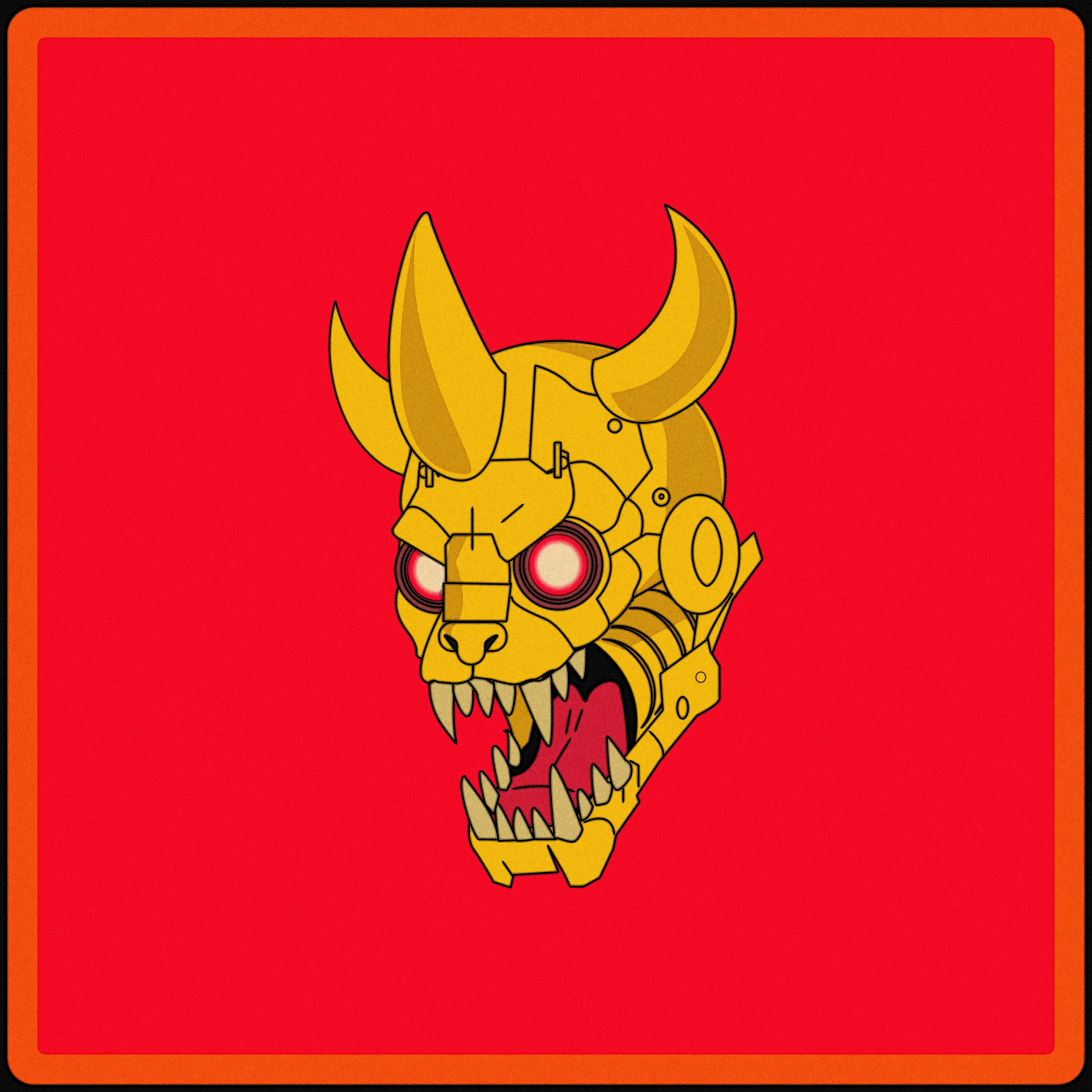 Robo-Demon-Dawg :: and the kitchen sink dawg demon dog doggo illustration noise robot rono demon dawg shunte88 vector