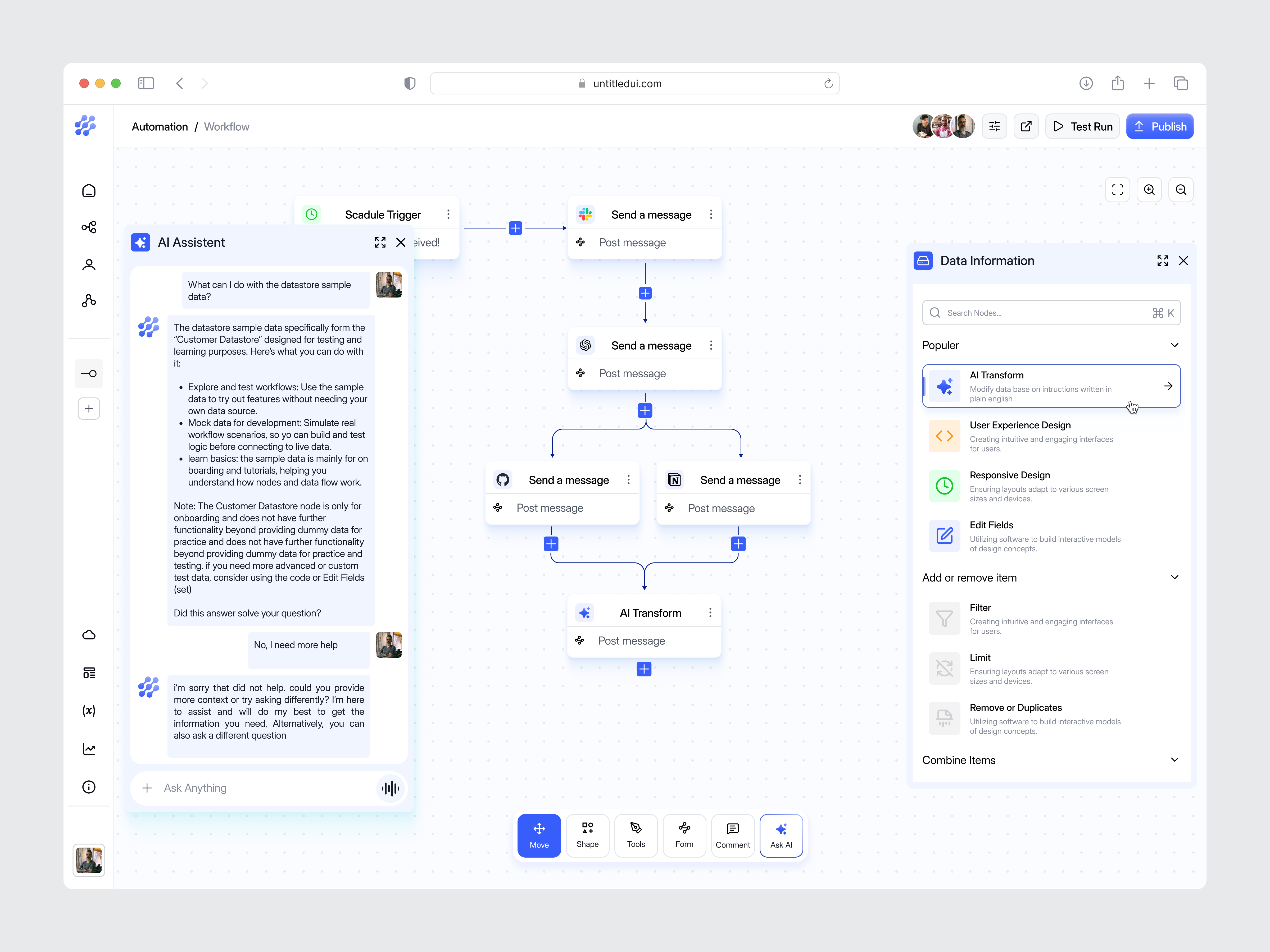 AI Automation Workflow Dashboard - Data Table ai ai automation ai automation workflow automation company dashboard data table design flow management minimal modern ui ui design ux design website workflow workflow automation workflow builder website