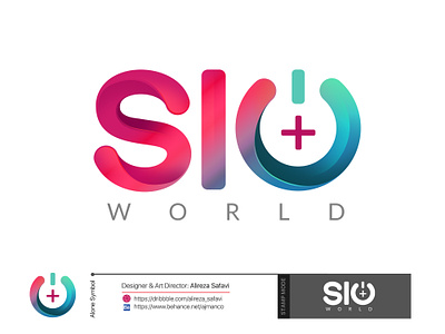 SIO WORLD battery logo branding gadget logo graphic design logo logo design logotype o logo power logo s logo typography logo vector