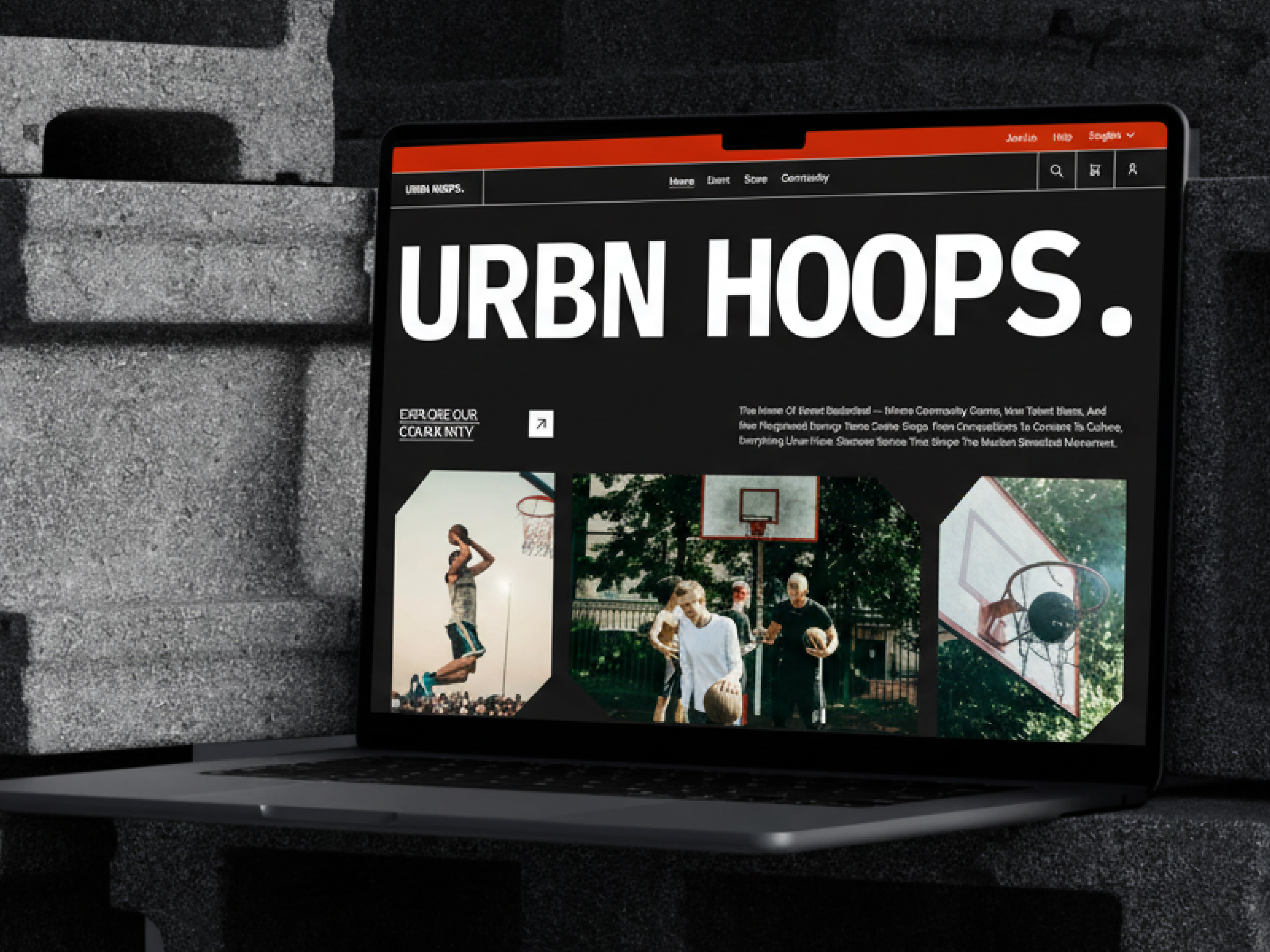 Example of Urbn Hoops - E-commenrce Landing Page