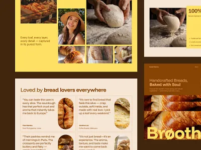 Brooth - Bakery Store Landing Page bakery bakery website cake clean editorial elementor food framer grocery home page home page design landing page pastry ui ux web design webflow website website design