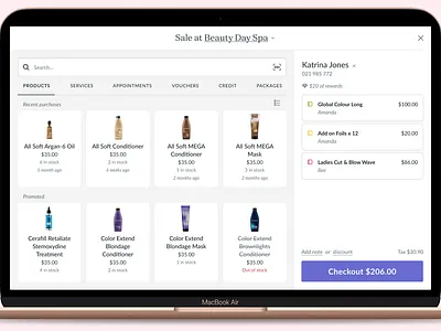 Timely Point of Sale appointments itemised payment methods point of sale pos product design products responsive services user experience web