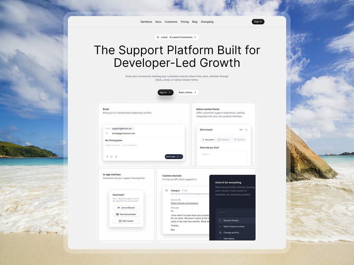 🚀 Support Platform Landing Page Developer-Led Growth Image 0