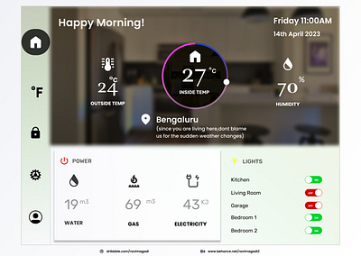 Home Monitoring Dashboard app app design design graphic design ui ux