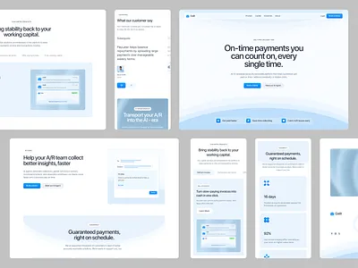 AI-Powered Accounts Receivable Web Platform accounts receivable clean dashboard design finance fintech landing page minimal payments saas ui web web design webdesign website