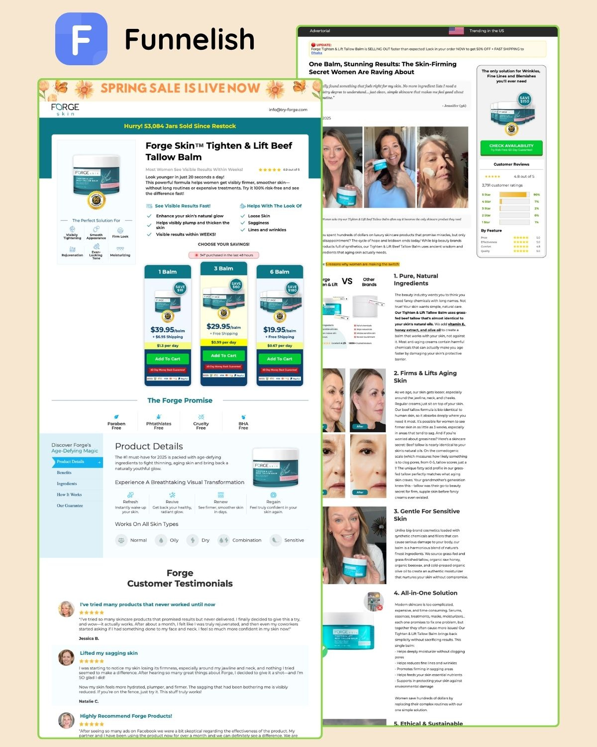 Forge Skin Funnel | Funnelish Template forge skin funnel | funnelish funnelish funnelish advertorial page funnelish checkout page funnelish expert funnelish sales page funnelish template high converting funnel templates