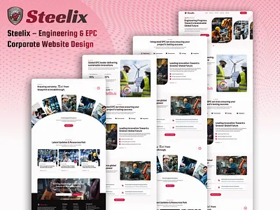 Steelix – Engineering & EPC Corporate Website landing page design manufacturing website sustainable design uiux design