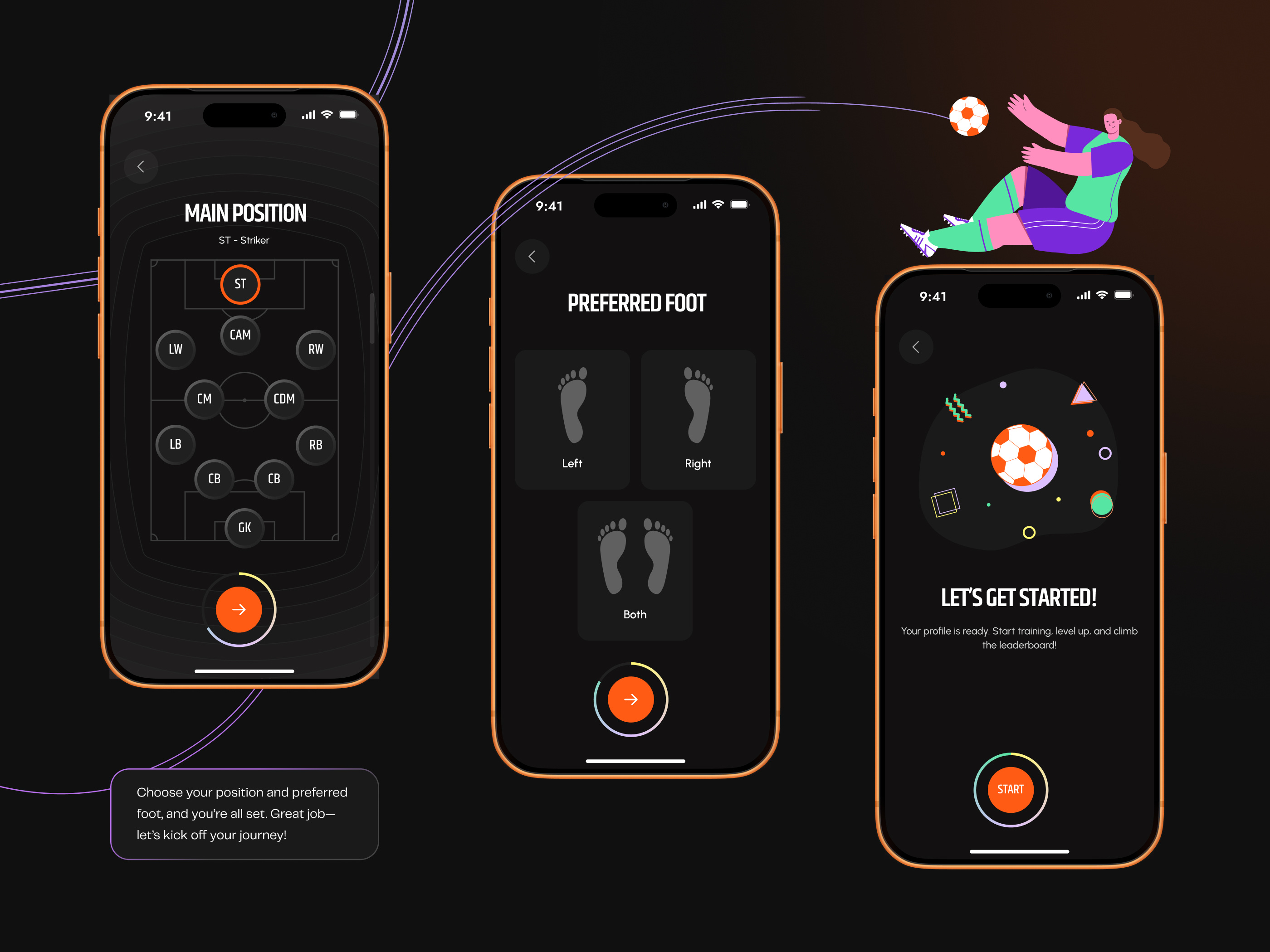 Example of MAT4SKILLS – Football Training App UI/UX