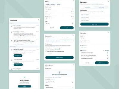 Pop Ups - Invoice Management clean dashboard design filters interactions interface invoice invoice grabber invoice management invoice manager modal modern ui notifications overlay pop up product ui ux web app wed platform