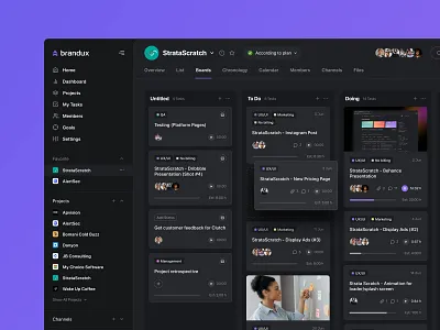 ERP - Project Management Platform (Boards) black board calendar concept crm crm dashboard dashboard dashboard ui design erp finance interface management minimal product design schedule ui ux web website