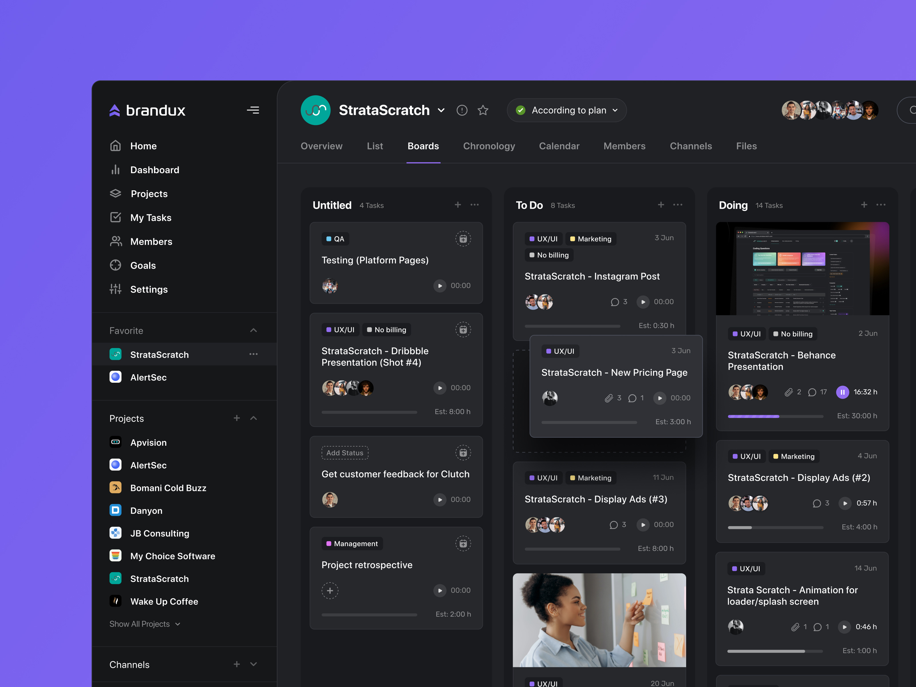 Example of ERP -  Project Management Platform (Boards)