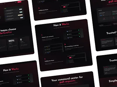 Dark Developer Dashboard Landing Page conversion design dark ui dashboard ui developer tools landing page modern interface product design saas startup website ui design ux design web design