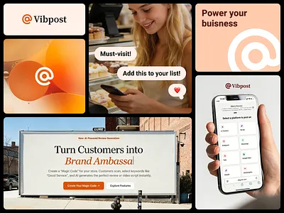 Vibpost: Turn Customers into Brand Ambassadors 🚀 ai business graphic design logo media post ui ux