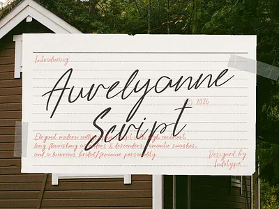 Aurelyanne - Elegant Modern Script branding font graphic design modern typeface typography