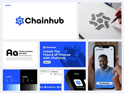 Blockchain Logo & Brand Identity Design blockchain blockchain branding blockchain logo brand identity branding graphic design logo logo design