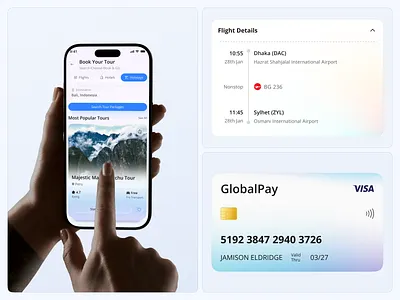 Travel Booking Mobile App UIUX Design app interface service startup ui ux web