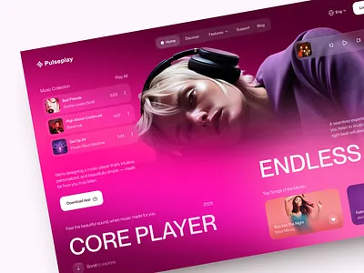 UI-UX for Music design interface platform product service startup ui uiux ux web website