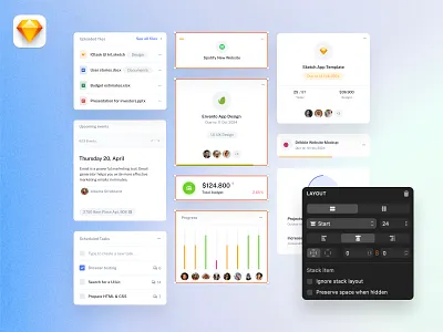 User interface template for Sketch App admin app application design auto layout dashboard design system design template inspiration madewithsketch saas sketch app sketch resources sketch stacks software design ui ui design ui kit user interface ux web app