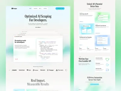 Saas Landing Page aidesign design landing landing page saas startup startupdesign techstartup ui web web design webapp webdesign website