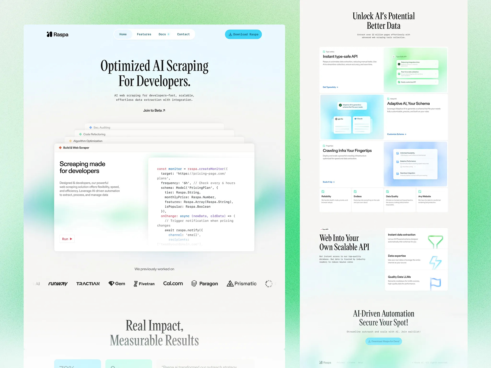 Example of Landing Page Design 