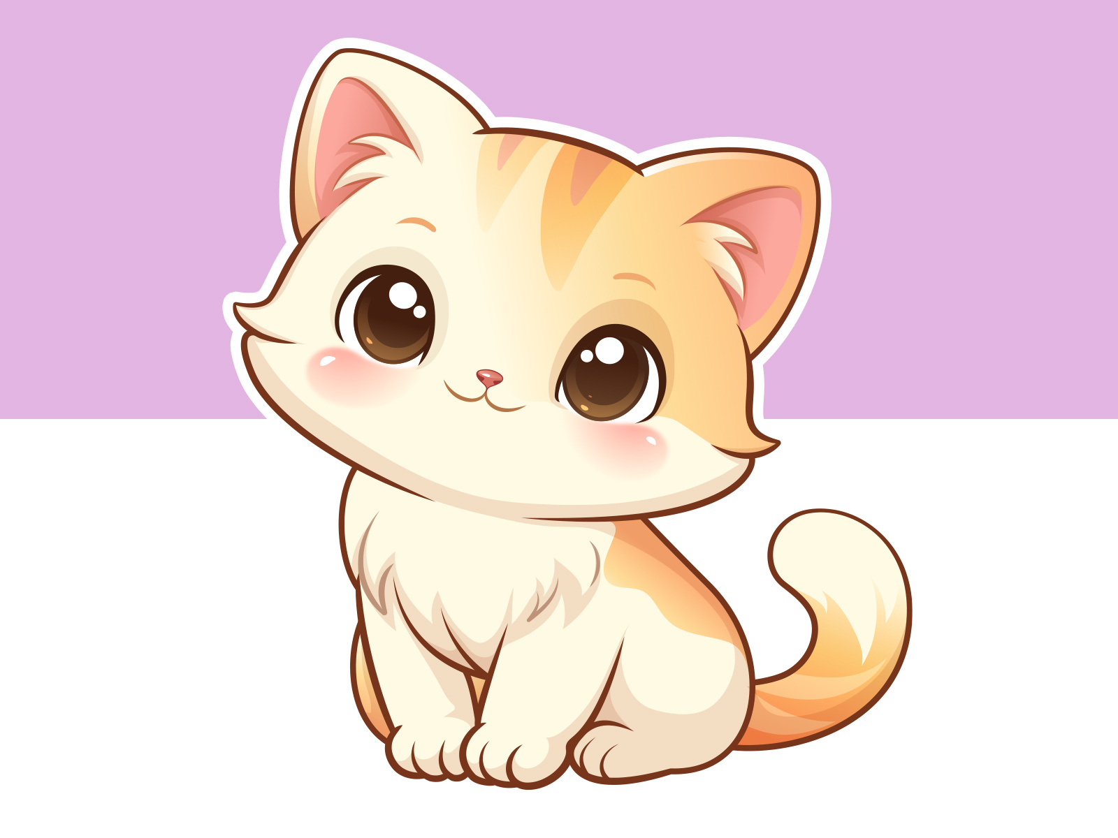 Cute Cat Cartoon Character Vector Illustration animal cartoon cat character cute design friendly graphic design illustration mascot vector