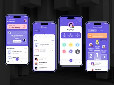 🎯 QuizVerse – Smart Learning & Challenge App UI appuidesign creativeappui crossplatformapp dashboardui designinspiration edtechapp educationapp gamificationdesign gamifiedui interactivedesign leaderboarddesign learningappui mobileappui modernappinterface productdesign quizapp responsiveappdesign uiuxdesign userexperiencedesign