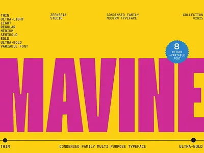 MAVINE FONT advertising brand branding condensedfont fashion logo logotype packaging poster socialmedia webfont