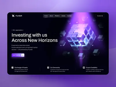 Crypto Design | DeFi Design | Web3 Design | Landing Page | UIUX blockchain crypto crypto platform decentralized finance defi digital asset fintech hero section investments landing page concept landing page design modern design product design responsive design smart contracts ui ux web design web interface design web page design web3