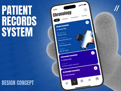 Patient Records Mobile iOS App Design android app app interface dashboard dashboard design design health healthcare healthtech ios medical records mobile mobile app mobile ui modern design patients product design ui ux