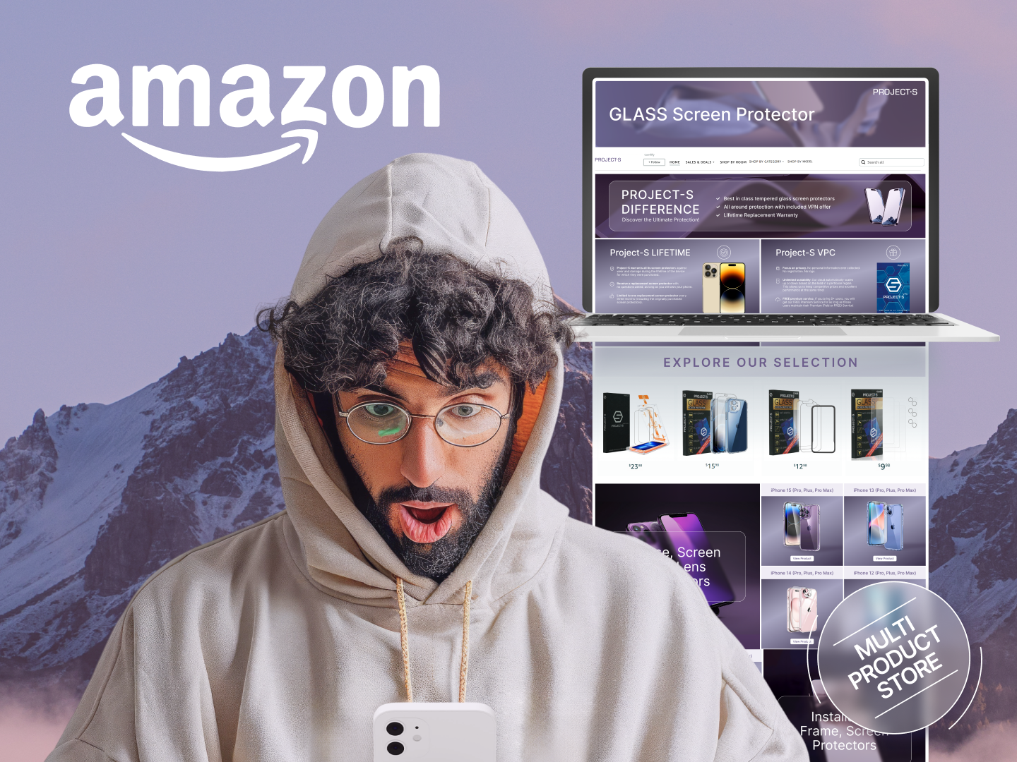 Full Amazon Package for iPhone Accessories custom iphone accessories ecommerce product design ecommerce store layout iphone accessories iphone cases iphone family pack iphone frames iphone glass protectors mobile accessories design mobile product line mobile retail branding online store design phased product launch product category design product launch design product mockups product presentation product set design tech product branding user friendly ecommerce