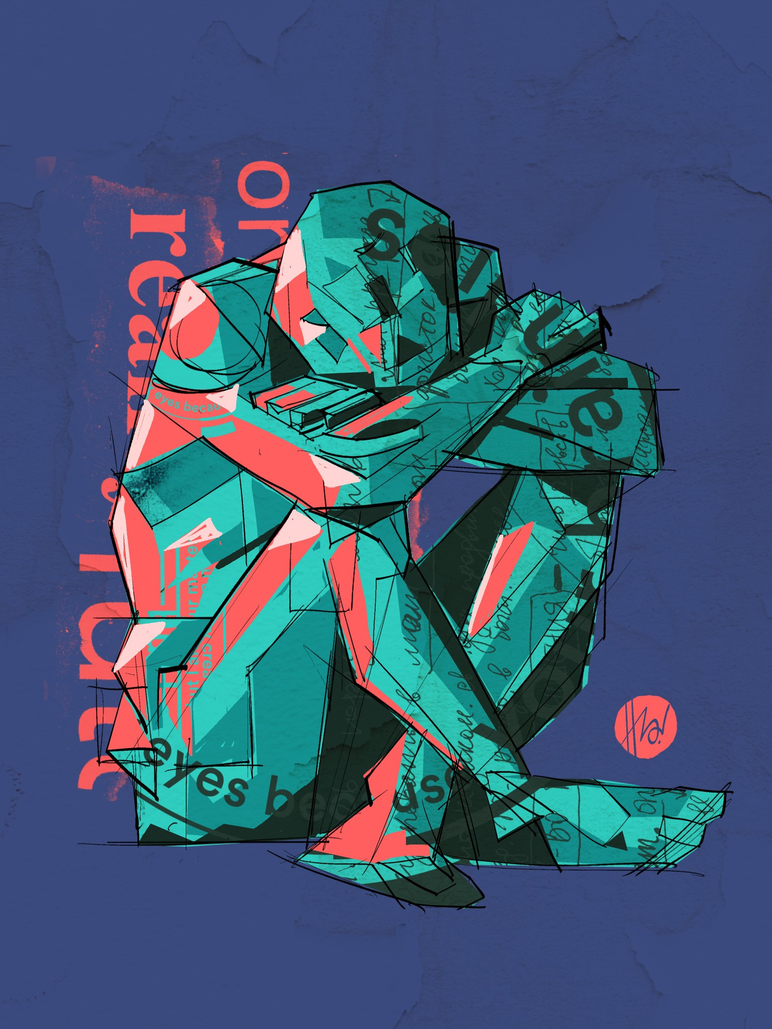 The Abyss 🕳️ anatomy desperation illustration mind disease prison rehab