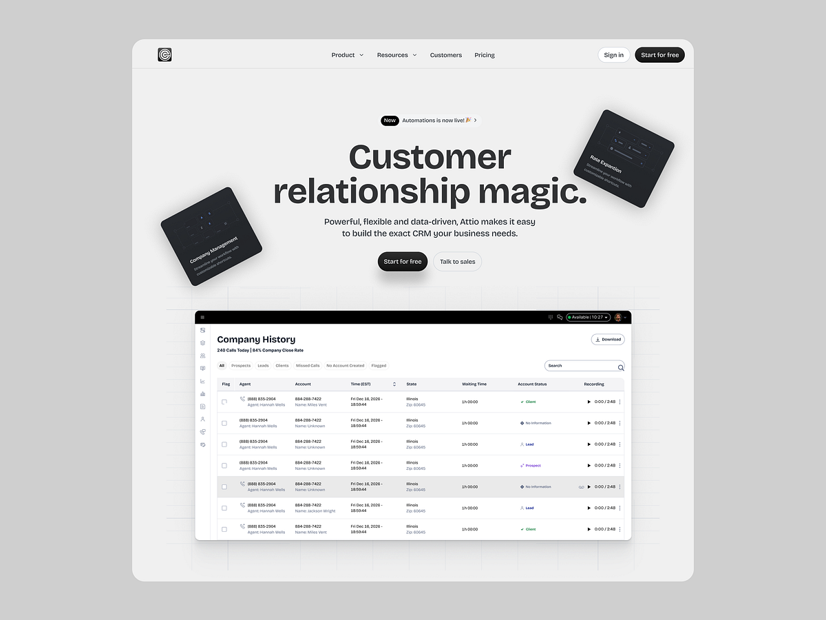 CRM Dashboard - SaaS Product Design Image 0