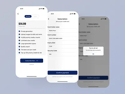Subscription UI modernui newui pro proplan subscription ui ux