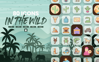 In The Wild Icons branding design graphic design icons illustration ui vector